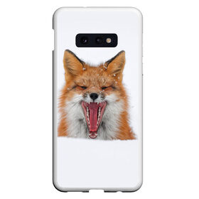 Чехол для Samsung S10E с принтом Снежная лиса в Новосибирске, Силикон | Область печати: задняя сторона чехла, без боковых панелей | fox | foxy | животное | звери | лиса | лисенок | лисичка | милая | рыжая | фокс