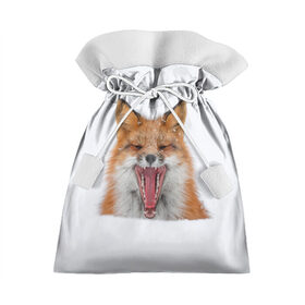 Подарочный 3D мешок с принтом Снежная лиса в Новосибирске, 100% полиэстер | Размер: 29*39 см | Тематика изображения на принте: fox | foxy | животное | звери | лиса | лисенок | лисичка | милая | рыжая | фокс