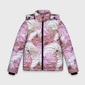 Зимняя куртка для мальчиков 3D с принтом Зефир белый и розовый в Новосибирске, ткань верха — 100% полиэстер; подклад — 100% полиэстер, утеплитель — 100% полиэстер | длина ниже бедра, удлиненная спинка, воротник стойка и отстегивающийся капюшон. Есть боковые карманы с листочкой на кнопках, утяжки по низу изделия и внутренний карман на молнии. 

Предусмотрены светоотражающий принт на спинке, радужный светоотражающий элемент на пуллере молнии и на резинке для утяжки | Тематика изображения на принте: валентинов день | влюбленные | зефир | любовь | пирожное | романтика | сладости