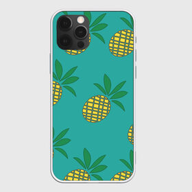 Чехол для iPhone 12 Pro Max с принтом Ананасы в Новосибирске, Силикон |  | Тематика изображения на принте: ананас | желтый | зеленый | летний | паттерн | подарок | простой | тропический | узор | фрукт