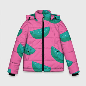 Зимняя куртка для мальчиков 3D с принтом Арбузы на розовом в Новосибирске, ткань верха — 100% полиэстер; подклад — 100% полиэстер, утеплитель — 100% полиэстер | длина ниже бедра, удлиненная спинка, воротник стойка и отстегивающийся капюшон. Есть боковые карманы с листочкой на кнопках, утяжки по низу изделия и внутренний карман на молнии. 

Предусмотрены светоотражающий принт на спинке, радужный светоотражающий элемент на пуллере молнии и на резинке для утяжки | арбуз | зеленый | летний | паттерн | подарок | простой | розовыйй | тропический | узор | фрукт