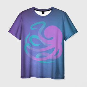 Мужская футболка 3D с принтом Осьминог в Новосибирске, 100% полиэфир | прямой крой, круглый вырез горловины, длина до линии бедер | octopus | tentacles | морское животное | осьминог | тентакли | щупальца