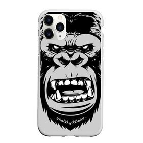 Чехол для iPhone 11 Pro Max матовый с принтом animal crunch в Новосибирске, Силикон |  | Тематика изображения на принте: angry | animal | power | горилла | животное | злой | спорт