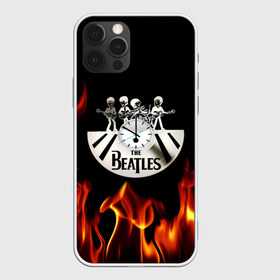 Чехол для iPhone 12 Pro Max с принтом The Beatles в Новосибирске, Силикон |  | fire | the beatles | the beatles lettering | the beatles print | world day of the beatles | всемирный день the beatles | группа the beatles | музыкальная группа the beatles | надпись the beatles | огонь | принт the beatles