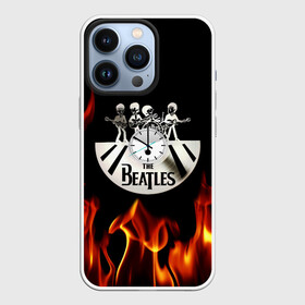 Чехол для iPhone 13 Pro с принтом The Beatles в Новосибирске,  |  | fire | the beatles | the beatles lettering | the beatles print | world day of the beatles | всемирный день the beatles | группа the beatles | музыкальная группа the beatles | надпись the beatles | огонь | принт the beatles