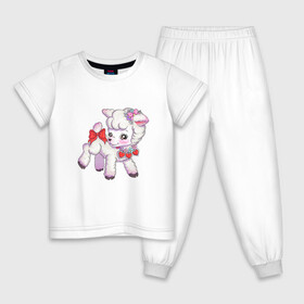 Детская пижама хлопок с принтом Собачка в Новосибирске, 100% хлопок |  брюки и футболка прямого кроя, без карманов, на брюках мягкая резинка на поясе и по низу штанин
 | животные | любовь | собака