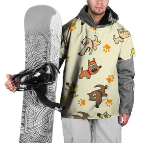 Накидка на куртку 3D с принтом Собачки в Новосибирске, 100% полиэстер |  | детский | желтый | забавный | злые | зоо | милый | нарисованный | пёсики | приют | следы | собаки | собачки | узор | щенки
