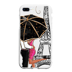 Чехол для iPhone 7Plus/8 Plus матовый с принтом Хочу в Париж в Новосибирске, Силикон | Область печати: задняя сторона чехла, без боковых панелей | tegunvteg | башня | любовь | путешествия