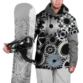 Накидка на куртку 3D с принтом ЧАСОВОЙ МЕХАНИЗМ в Новосибирске, 100% полиэстер |  | clock | iron | stimpank | time | watch | времяя | железо | зубцы | колеса | механизм | сталь | стимпанк | часы | шестеренки