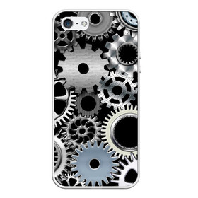 Чехол для iPhone 5/5S матовый с принтом ЧАСОВОЙ МЕХАНИЗМ в Новосибирске, Силикон | Область печати: задняя сторона чехла, без боковых панелей | clock | iron | stimpank | time | watch | времяя | железо | зубцы | колеса | механизм | сталь | стимпанк | часы | шестеренки