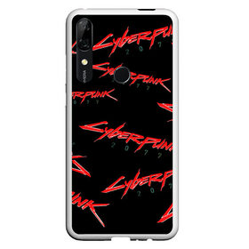 Чехол для Honor P Smart Z с принтом Cyberpunk 2077 red в Новосибирске, Силикон | Область печати: задняя сторона чехла, без боковых панелей | 2077 | cyber punk 2077 | cyberpunk | cyberpunk2077art | red | samurai | киберпанк | красный 2077