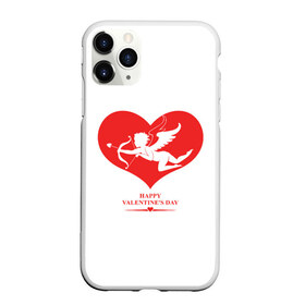 Чехол для iPhone 11 Pro матовый с принтом Happy Valentines Day в Новосибирске, Силикон |  | Тематика изображения на принте: 14 февраля | love | valentines day | амур | валентинка | вторая половинка | день всех влюбленных | купидон | любовь | отношения | подарок любви | поцелуй | праздник любви | романтика | свидание | сердечки