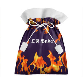 Подарочный 3D мешок с принтом OG Buda в Новосибирске, 100% полиэстер | Размер: 29*39 см | dark | fire | music | og buda | og buda lettering | og buda print | rap | rapper | rep lettering | rep print | музыка | надпись og buda | надпись рэп | огонь | принт og buda | принт рэп | рэп | рэпер | темный