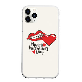 Чехол для iPhone 11 Pro Max матовый с принтом Happy Valentines Day в Новосибирске, Силикон |  | Тематика изображения на принте: 14 февраля | love | valentines day | амур | валентинка | вторая половинка | день всех влюбленных | купидон | любовь | отношения | подарок любви | поцелуй | праздник любви | романтика | свидание | сердечки