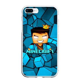 Чехол для iPhone 7Plus/8 Plus матовый с принтом Minecraft в Новосибирске, Силикон | Область печати: задняя сторона чехла, без боковых панелей | minecraft | алекс | белый | блоки | ведьма | взрывчатка | визера | волк | гаст | добывать | дракон | зеленый куб | зомби | игра | крафт | крипер | кубики | лошадка | майн | майнкрафт | манкрафт | овечка | оцелот