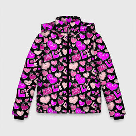 Зимняя куртка для мальчиков 3D с принтом LOVE в Новосибирске, ткань верха — 100% полиэстер; подклад — 100% полиэстер, утеплитель — 100% полиэстер | длина ниже бедра, удлиненная спинка, воротник стойка и отстегивающийся капюшон. Есть боковые карманы с листочкой на кнопках, утяжки по низу изделия и внутренний карман на молнии. 

Предусмотрены светоотражающий принт на спинке, радужный светоотражающий элемент на пуллере молнии и на резинке для утяжки | love | амур | афродита | валентинка | влюбленность | вторая половинка | купидон | любовь | нежность | отношения | подарок любви | поцелуй | праздник любви | романтика | свидание | семья | сердечки