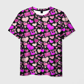 Мужская футболка 3D с принтом LOVE в Новосибирске, 100% полиэфир | прямой крой, круглый вырез горловины, длина до линии бедер | love | амур | афродита | валентинка | влюбленность | вторая половинка | купидон | любовь | нежность | отношения | подарок любви | поцелуй | праздник любви | романтика | свидание | семья | сердечки