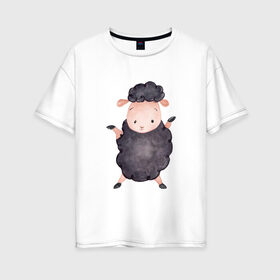 Женская футболка хлопок Oversize с принтом Бараш в Новосибирске, 100% хлопок | свободный крой, круглый ворот, спущенный рукав, длина до линии бедер
 | бараш | любовь | парные | розовый