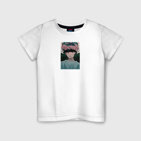 Детская футболка хлопок с принтом аниме моб психо 100 в Новосибирске, 100% хлопок | круглый вырез горловины, полуприлегающий силуэт, длина до линии бедер | Тематика изображения на принте: 100 | аниме | арт | моб | парень | парни | психо | япония