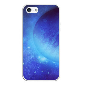 Чехол для iPhone 5/5S матовый с принтом Планета в Новосибирске, Силикон | Область печати: задняя сторона чехла, без боковых панелей | cosmos | galaxy | stars | вселенная | звезды | космос | планета | синий