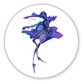 Коврик для мышки круглый с принтом Танец в Новосибирске, резина и полиэстер | круглая форма, изображение наносится на всю лицевую часть | dance | девушка | синий фиолетовый | танец