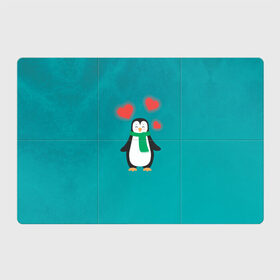 Магнитный плакат 3Х2 с принтом Пингвин и любовь в Новосибирске, Полимерный материал с магнитным слоем | 6 деталей размером 9*9 см | 14 february | 14 февраля | happy | love day | valentines day | влюбленные | день валентина | день влюбленных | день святого валентина | любовь | пары