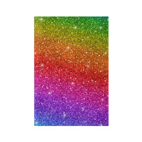 Обложка для паспорта матовая кожа с принтом Блестки радуги в Новосибирске, натуральная матовая кожа | размер 19,3 х 13,7 см; прозрачные пластиковые крепления | абстракция | блеск | блестки | блестяжки | блестяшки | градиент | радуга | узор | фон | яркий узор