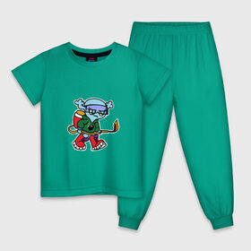 Детская пижама хлопок с принтом Инопланетяне рулят! 3.0 в Новосибирске, 100% хлопок |  брюки и футболка прямого кроя, без карманов, на брюках мягкая резинка на поясе и по низу штанин
 | tgcarpg | игры | инопланетянин | мобилка | мультяшки | огнемет