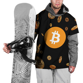 Накидка на куртку 3D с принтом BITCOIN в Новосибирске, 100% полиэстер |  | bitcoin | btc | биткоин | валюта | деньги | криптовалюта