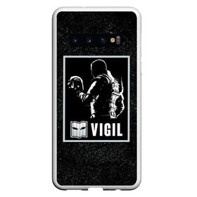 Чехол для Samsung Galaxy S10 с принтом Vigil в Новосибирске, Силикон | Область печати: задняя сторона чехла, без боковых панелей | Тематика изображения на принте: r6s | rainbow six siege | vigil | виджил | оперативник | персонаж