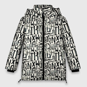 Женская зимняя куртка 3D с принтом Grunge в Новосибирске, верх — 100% полиэстер; подкладка — 100% полиэстер; утеплитель — 100% полиэстер | длина ниже бедра, силуэт Оверсайз. Есть воротник-стойка, отстегивающийся капюшон и ветрозащитная планка. 

Боковые карманы с листочкой на кнопках и внутренний карман на молнии | texture | анархия | буквы | гранж | иероглифы | иллюзии | мозайка | надпись | оптические | паттерн | перья | полосы | слова | текстура | узор | фигуры | чб