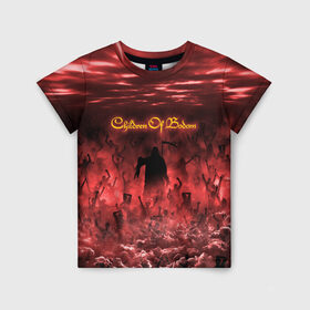 Детская футболка 3D с принтом Children of Bodom в Новосибирске, 100% гипоаллергенный полиэфир | прямой крой, круглый вырез горловины, длина до линии бедер, чуть спущенное плечо, ткань немного тянется | cobhc | death | metal | дым | концерт | метал | рок | толпа