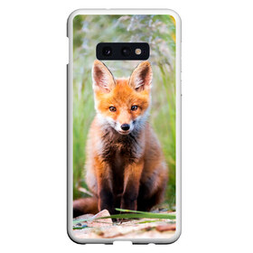 Чехол для Samsung S10E с принтом Лисичка в Новосибирске, Силикон | Область печати: задняя сторона чехла, без боковых панелей | fox | foxy | животное | звери | лиса | лисенок | лисичка | милая | рыжая | фокс