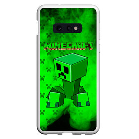 Чехол для Samsung S10E с принтом Minecraft в Новосибирске, Силикон | Область печати: задняя сторона чехла, без боковых панелей | minecraft | алекс | белый | блоки | ведьма | взрывчатка | визера | волк | гаст | добывать | дракон | зеленый куб | зомби | игра | крафт | крипер | кубики | лошадка | майн | майнкрафт | манкрафт | овечка | оцелот