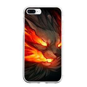 Чехол для iPhone 7Plus/8 Plus матовый с принтом Пламенный лев Inferno в Новосибирске, Силикон | Область печати: задняя сторона чехла, без боковых панелей | 