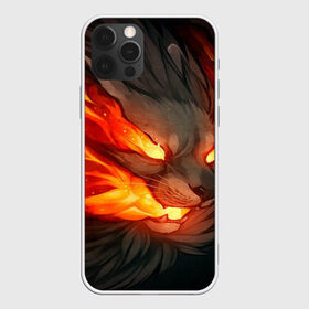 Чехол для iPhone 12 Pro Max с принтом Пламенный лев Inferno в Новосибирске, Силикон |  | Тематика изображения на принте: 