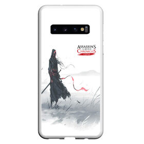 Чехол для Samsung Galaxy S10 с принтом ASSASSIN`S CREED в Новосибирске, Силикон | Область печати: задняя сторона чехла, без боковых панелей | Тематика изображения на принте: black flag | brotherhood | chronicles | creed | game | origins | revelations | rogue | syndicate | unity | valhalla | альтаир | ассасин | игры | кинжал | пираты