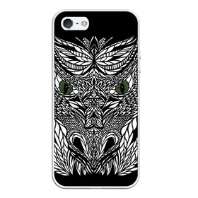 Чехол для iPhone 5/5S матовый с принтом Дракон с зелеными глазами в Новосибирске, Силикон | Область печати: задняя сторона чехла, без боковых панелей | dragon | взгляд | волшебство | глаза | год дракона | девушка | девушка дракон | дракон | зеленые | китайский | магия | повелитель драконов | смотреть | татуировка | хороший | черный