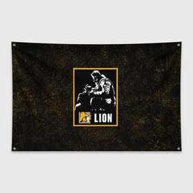 Флаг-баннер с принтом Lion в Новосибирске, 100% полиэстер | размер 67 х 109 см, плотность ткани — 95 г/м2; по краям флага есть четыре люверса для крепления | lion | r6s | rainbow six siege | лион | оперативник | персонаж