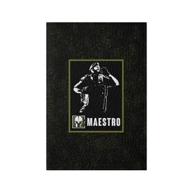 Обложка для паспорта матовая кожа с принтом Maestro в Новосибирске, натуральная матовая кожа | размер 19,3 х 13,7 см; прозрачные пластиковые крепления | maestro | r6s | rainbow six siege | маэстро | оперативник | персонаж