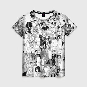 Женская футболка 3D с принтом Семь смертных грехов в Новосибирске, 100% полиэфир ( синтетическое хлопкоподобное полотно) | прямой крой, круглый вырез горловины, длина до линии бедер | Тематика изображения на принте: nanatsu no taizai | аниме | бан | гаутер | грехи | диана | кинг | манга | мелиодас | мерлин | эсканор