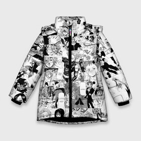Зимняя куртка для девочек 3D с принтом Семь смертных грехов в Новосибирске, ткань верха — 100% полиэстер; подклад — 100% полиэстер, утеплитель — 100% полиэстер. | длина ниже бедра, удлиненная спинка, воротник стойка и отстегивающийся капюшон. Есть боковые карманы с листочкой на кнопках, утяжки по низу изделия и внутренний карман на молнии. 

Предусмотрены светоотражающий принт на спинке, радужный светоотражающий элемент на пуллере молнии и на резинке для утяжки. | nanatsu no taizai | аниме | бан | гаутер | грехи | диана | кинг | манга | мелиодас | мерлин | эсканор