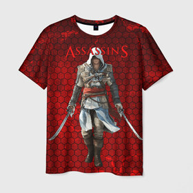 Мужская футболка 3D с принтом Assassin’s Creed в Новосибирске, 100% полиэфир | прямой крой, круглый вырез горловины, длина до линии бедер | action adventure | action rpg | creed | игра | мультиплатформенная | паркур | стелс