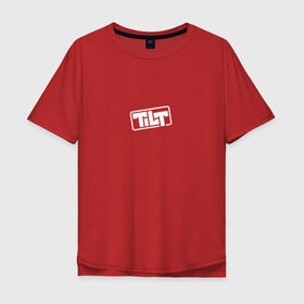 Мужская футболка хлопок Oversize с принтом TILT в Новосибирске, 100% хлопок | свободный крой, круглый ворот, “спинка” длиннее передней части | Тематика изображения на принте: 16 | counterstrike | global offensive | memes | source | tilt | тильт