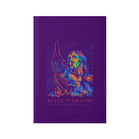 Обложка для паспорта матовая кожа с принтом Alice in Chains в Новосибирске, натуральная матовая кожа | размер 19,3 х 13,7 см; прозрачные пластиковые крепления | alice in chains | алиса в цепях | альтернативный метал | гранж | рок | сладж метал | хард рок | хеви метал | элис ин чэйнс
