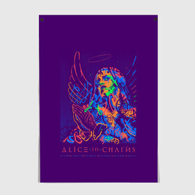 Постер с принтом Alice in Chains в Новосибирске, 100% бумага
 | бумага, плотность 150 мг. Матовая, но за счет высокого коэффициента гладкости имеет небольшой блеск и дает на свету блики, но в отличии от глянцевой бумаги не покрыта лаком | alice in chains | алиса в цепях | альтернативный метал | гранж | рок | сладж метал | хард рок | хеви метал | элис ин чэйнс