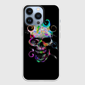 Чехол для iPhone 13 Pro с принтом ЧЕРЕП в Новосибирске,  |  | art | body | bones | drawing | graffiti | head | neon | skeleton | skul | skull | ад | голова | граффити | зло | кости | нарисованный | неон | скелет | скул | скулл | тьма | ужас | череп | черепок