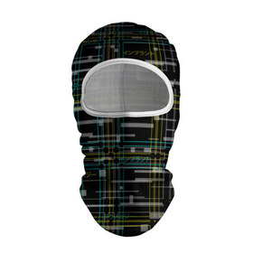 Балаклава 3D с принтом Cyberpunk Tartan в Новосибирске, 100% полиэстер, ткань с особыми свойствами — Activecool | плотность 150–180 г/м2; хорошо тянется, но при этом сохраняет форму. Закрывает шею, вокруг отверстия для глаз кайма. Единый размер | cyberpunk | glitch | глитч | киберпанк | клетка | матрица | узор | футуристичный | шотландка