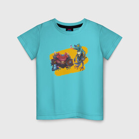 Детская футболка хлопок с принтом Toadman в Новосибирске, 100% хлопок | круглый вырез горловины, полуприлегающий силуэт, длина до линии бедер | fantasy | frog | жаба | лягушка | фэнтези