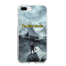 Чехол для iPhone 7Plus/8 Plus матовый с принтом The Elder Scrolls в Новосибирске, Силикон | Область печати: задняя сторона чехла, без боковых панелей | skirim | tegunvteg | the elder scrolls | драконы | скайрим